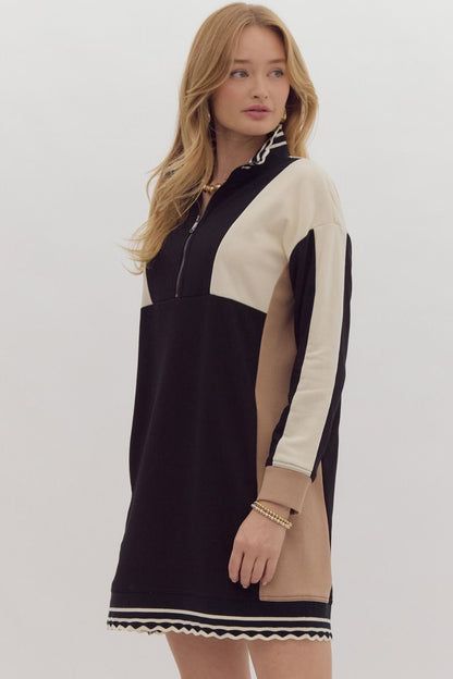 Long Sleeve Collared Dress