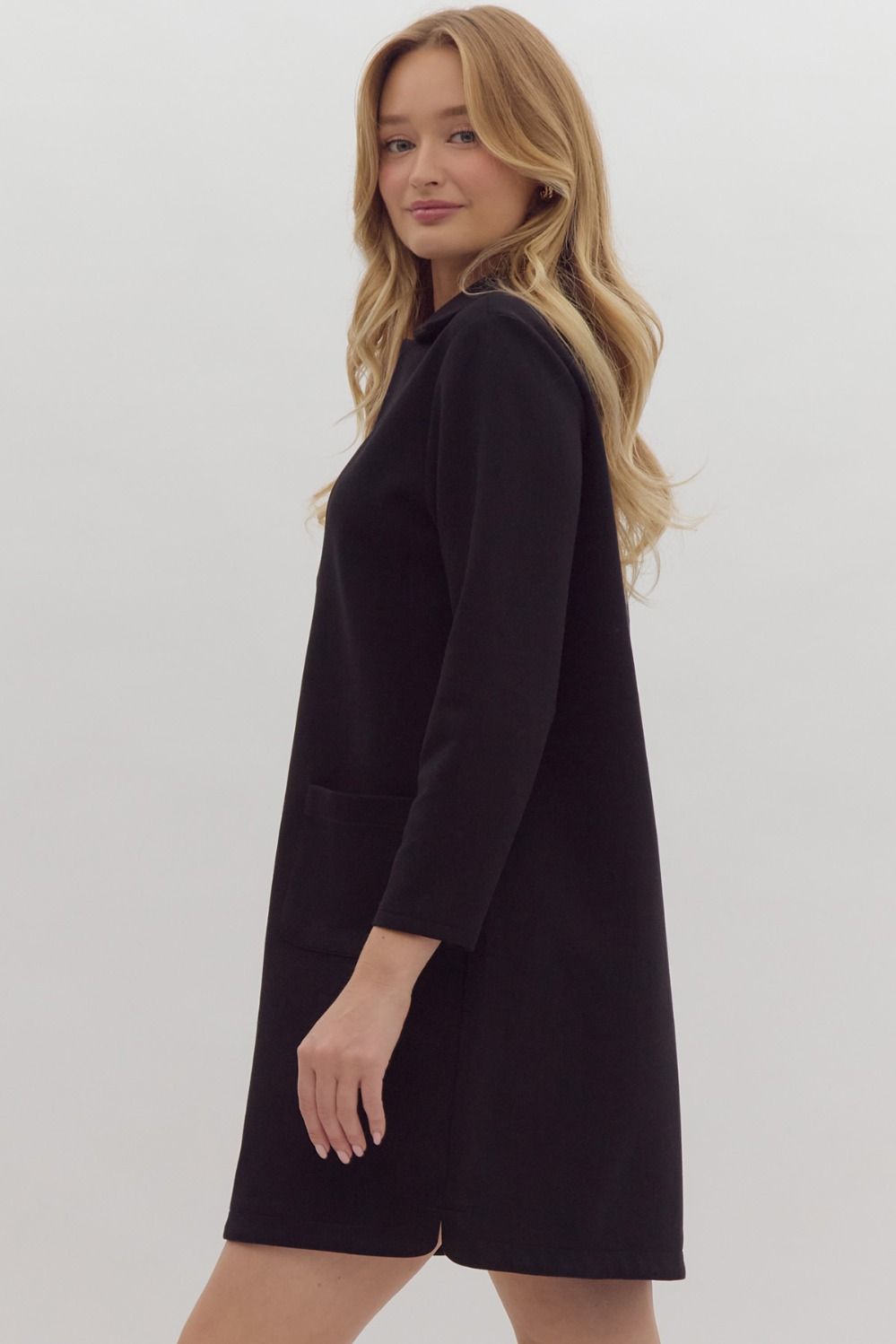 Black Collar Neck Dress