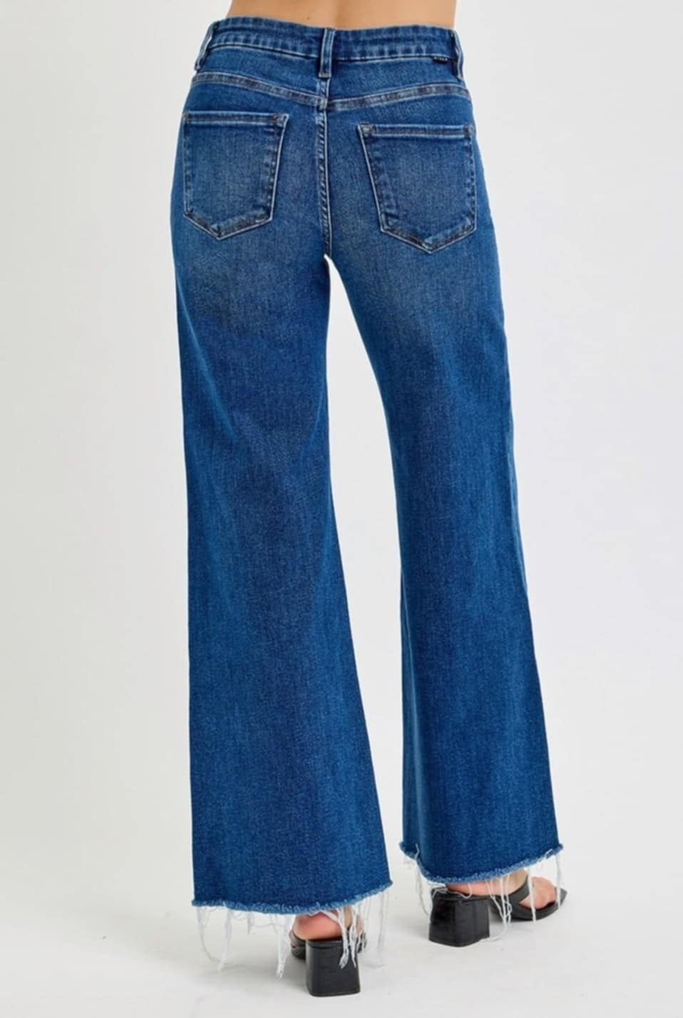 Risen Tummy Control HR Wide Leg Jeans