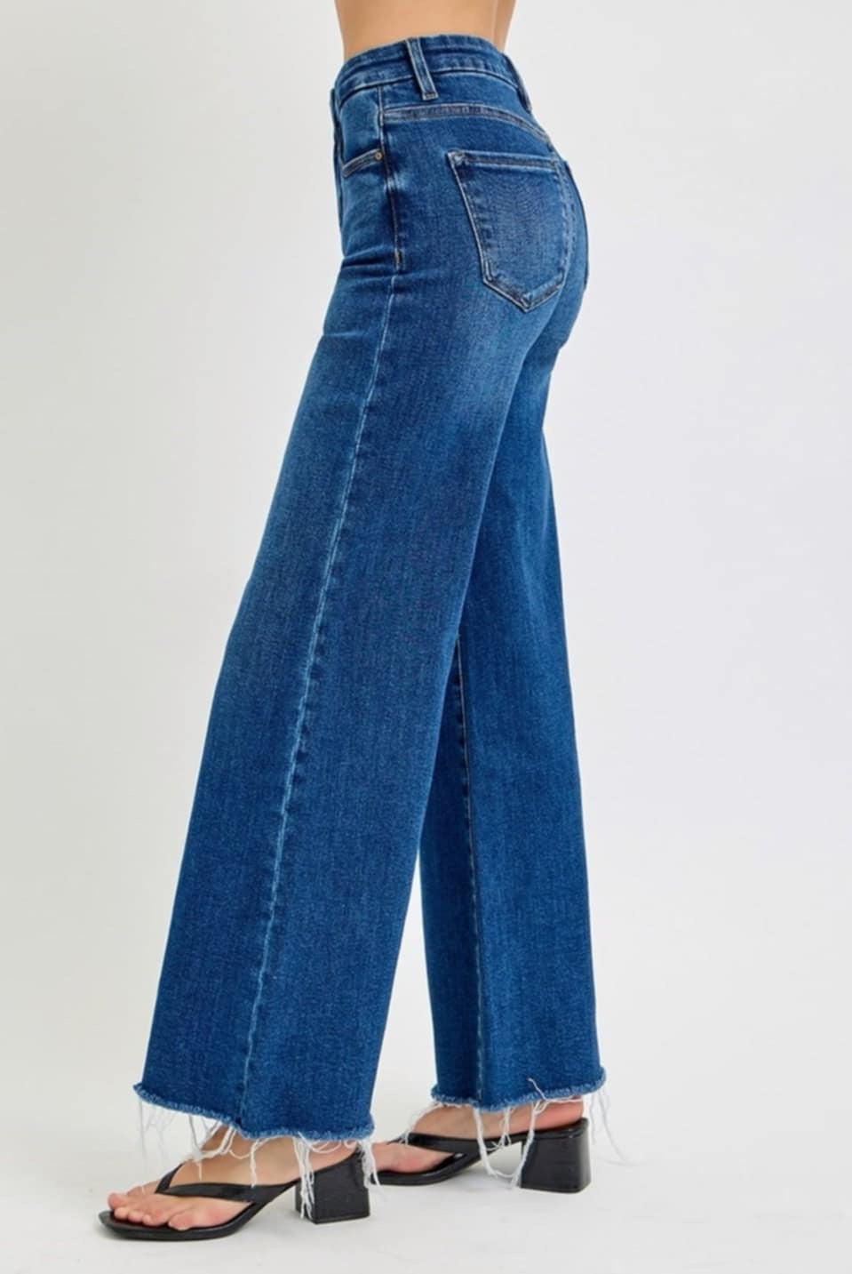 Risen Tummy Control HR Wide Leg Jeans