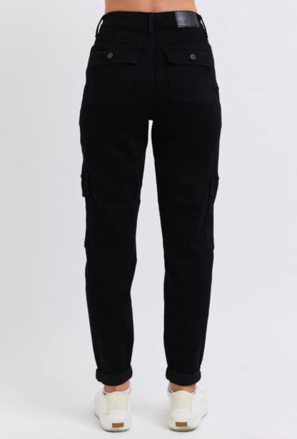 Judy Blue Cargo Black Jogger Jeans