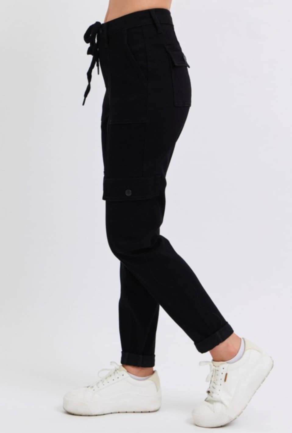 Judy Blue Cargo Black Jogger Jeans