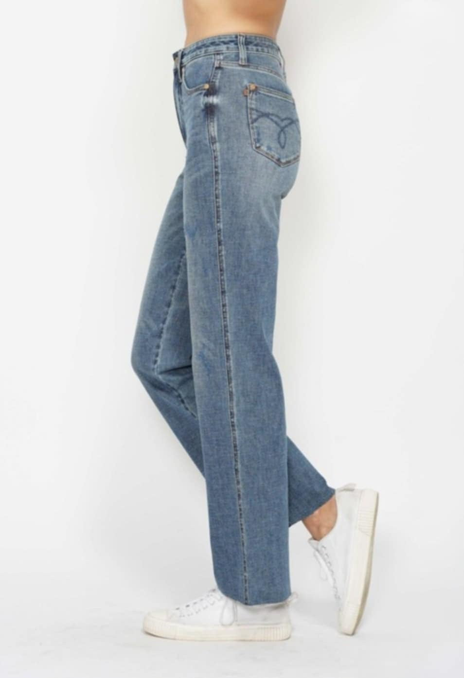 Judy Blue HW Tummy Control Straight Leg Jeans