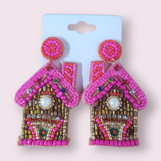 Gingerbread House Earrings