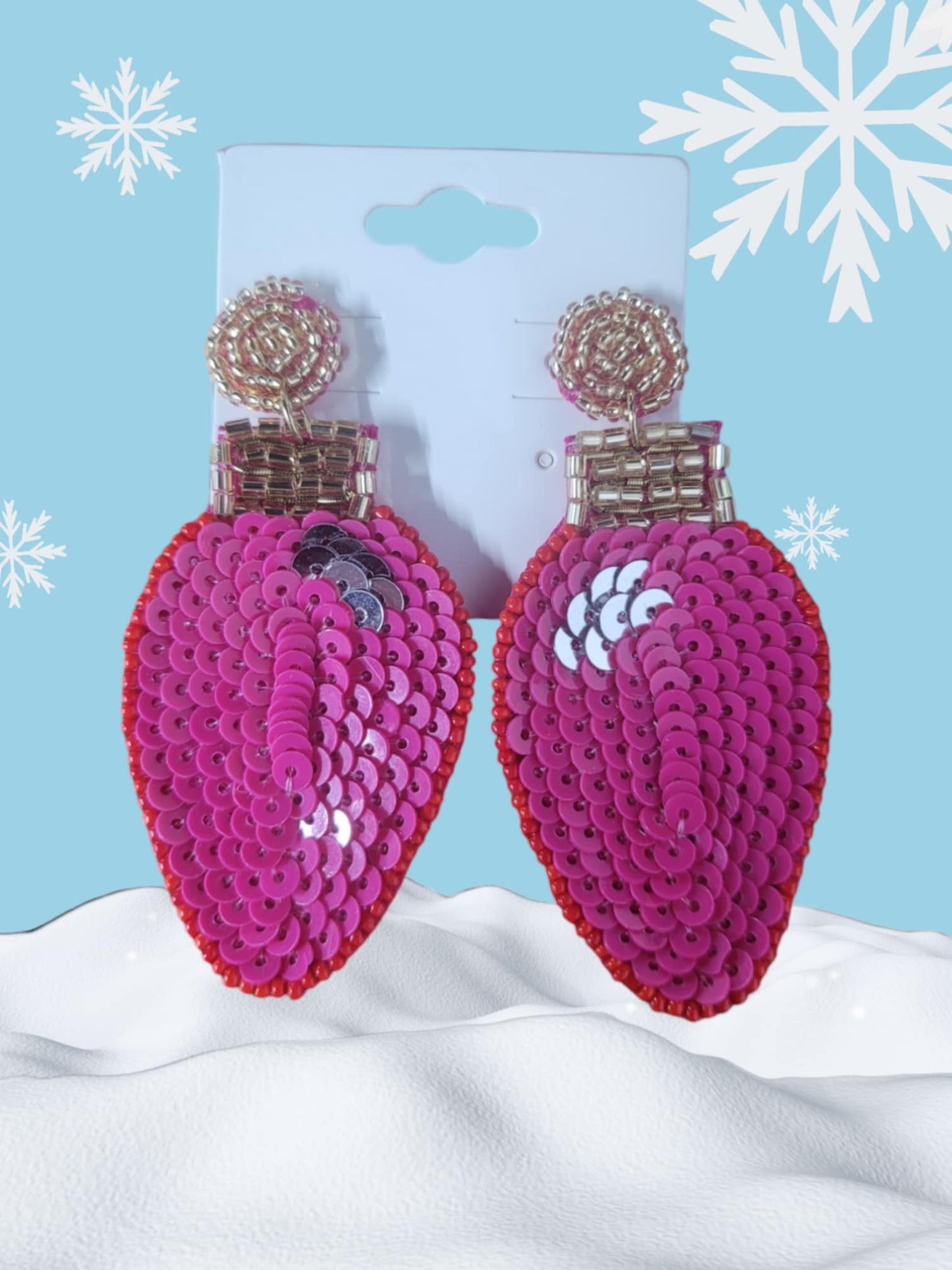 Christmas Light Bulb Earrings