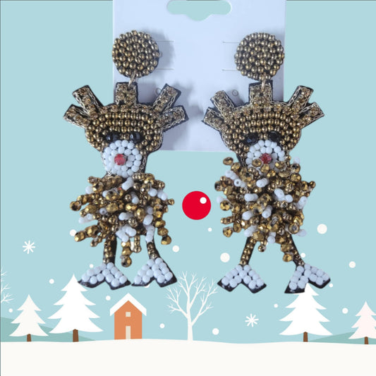 Reindeer Christmas Earrings