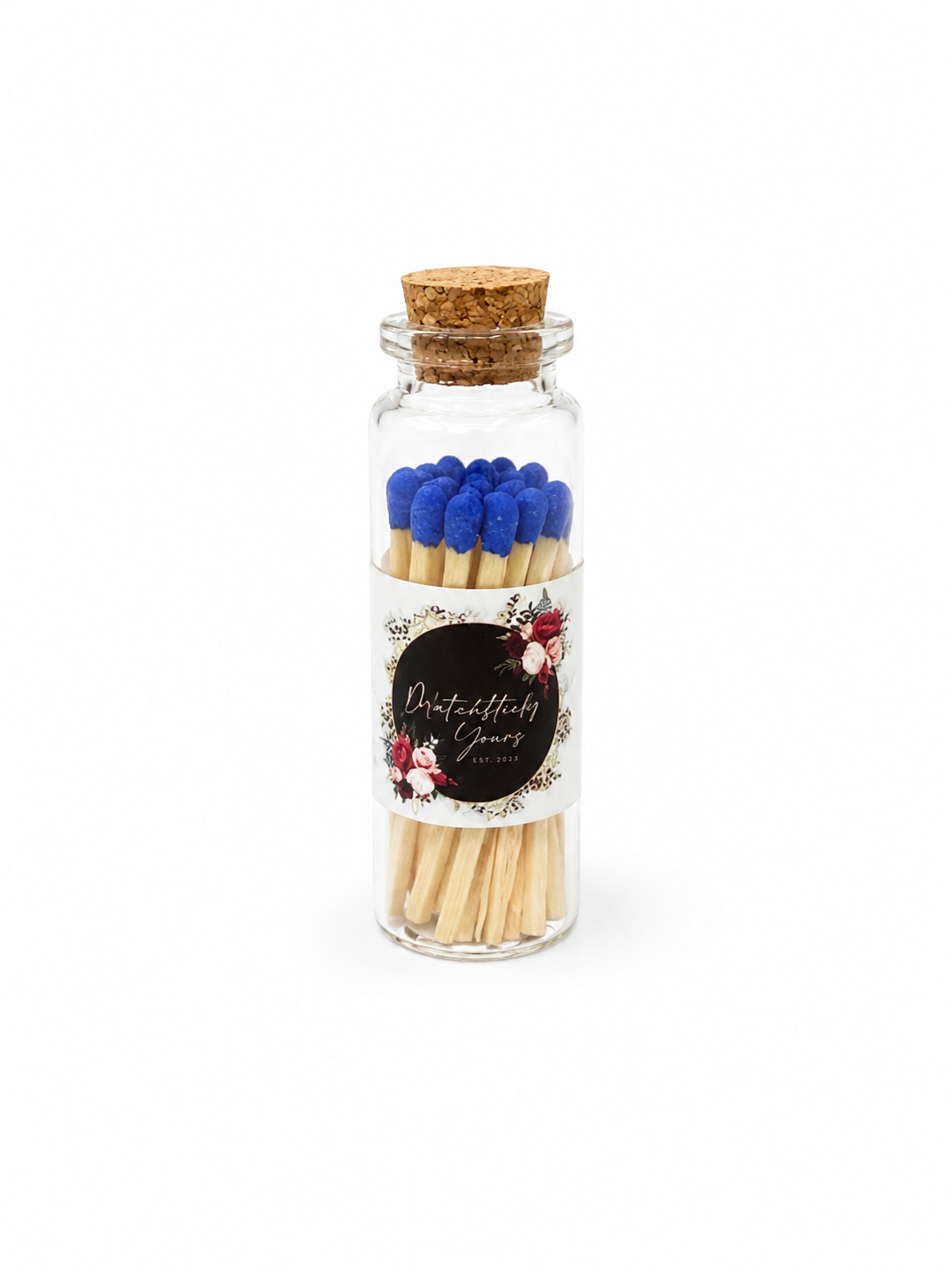 Royal Blue Match & Striker Glass