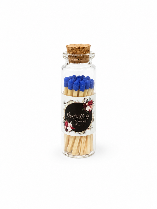 Royal Blue Match & Striker Glass