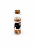 White Faux Ceder Match & Striker Glass
