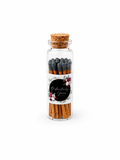 Black Faux Ceder Match & Striker Glass