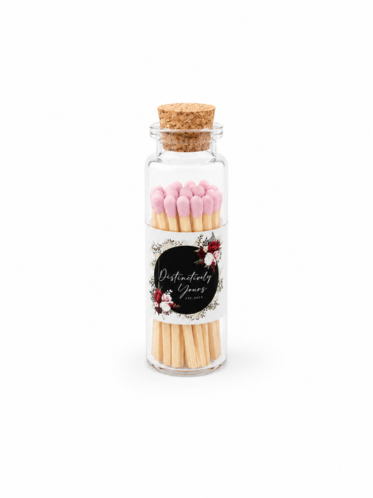 Light Pink Match & Striker Glass