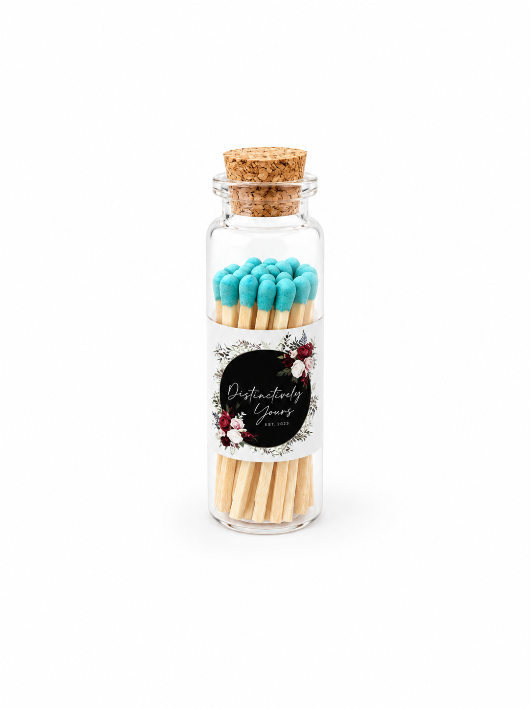 Turquoise Match & Striker Glass