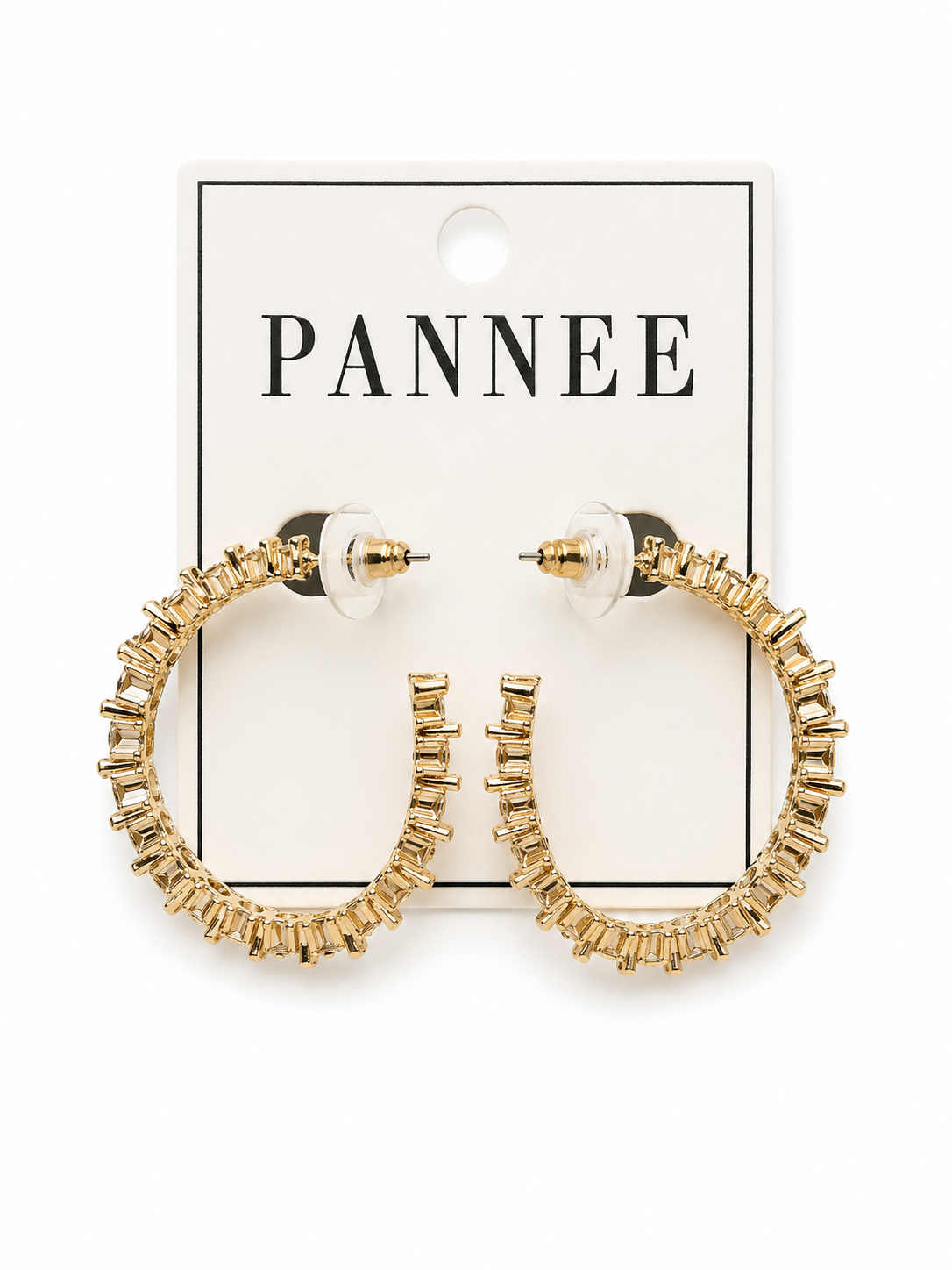 Bling & Gold Hoop Earrings