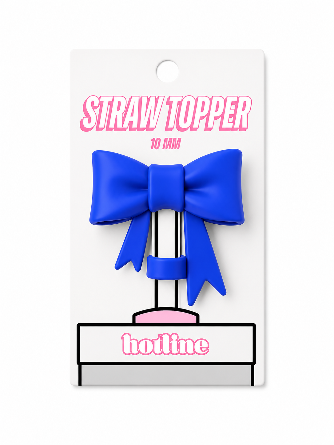 Blue Straw Topper