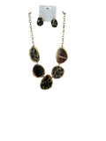 Small Leopard Earrings w/ Necklace Set