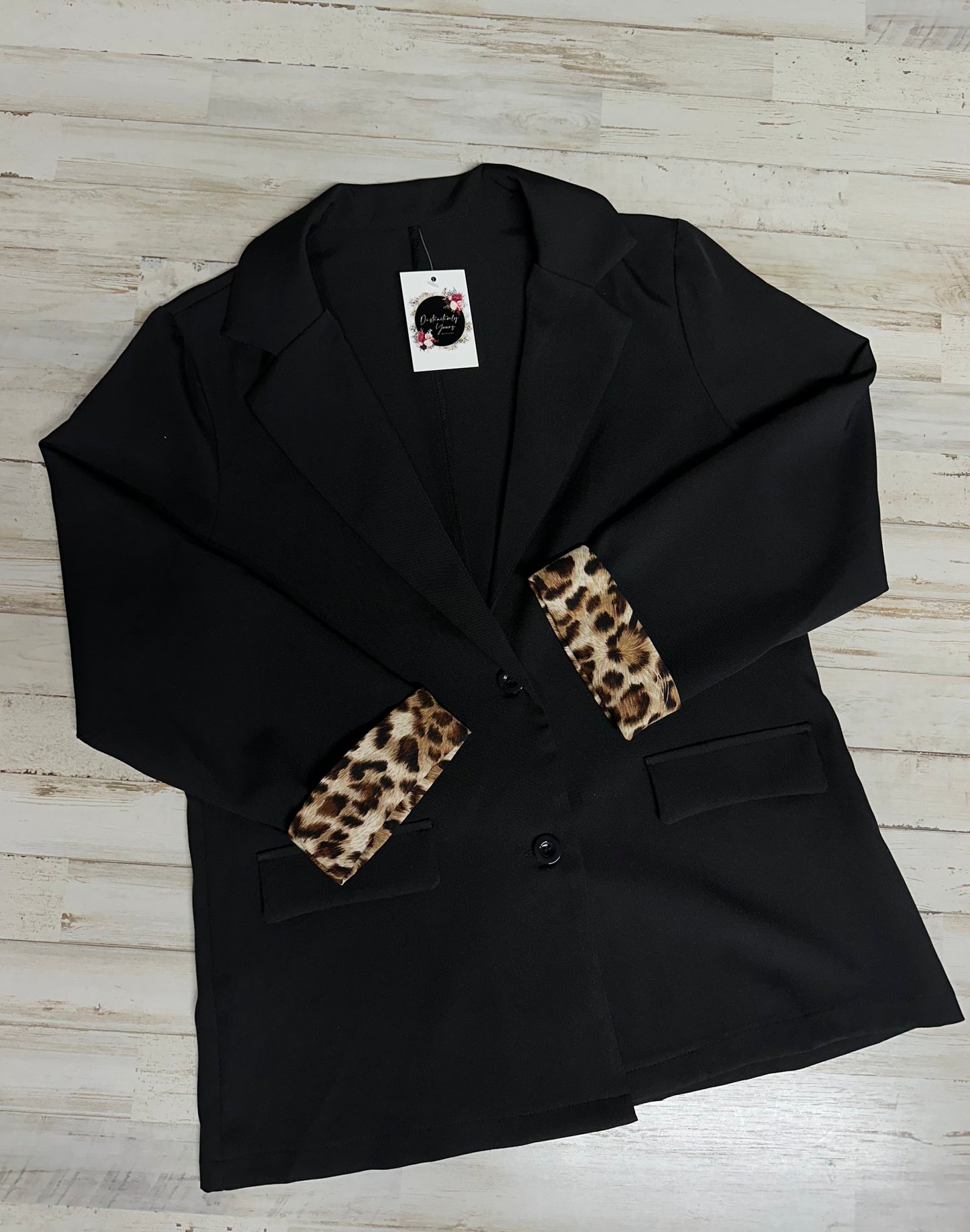 Leopard Lapel Blazer