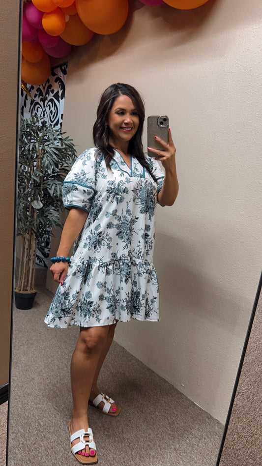 Blossom Off White Dress