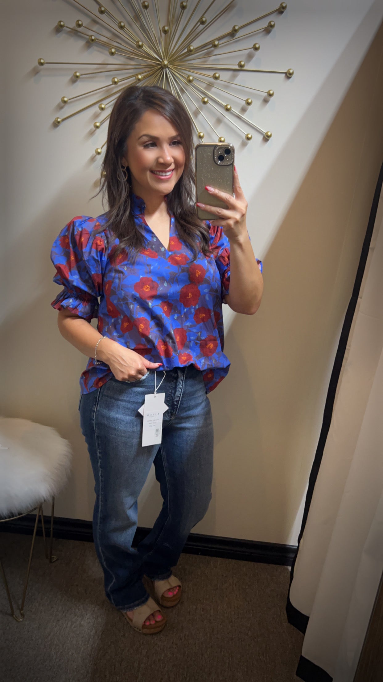 Flora Blue Blouse