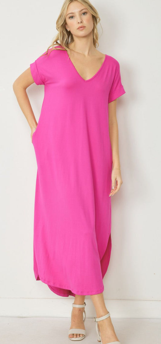 Hot Pink Maxi Dress