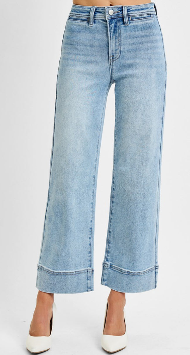 Risen HR Crop Wide Jeans