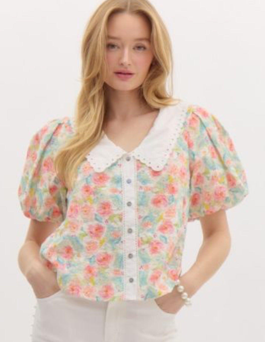 Floral Button-Up Top