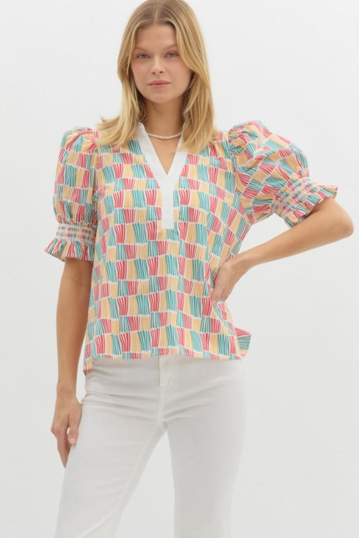 Multi-Color Geometric Top