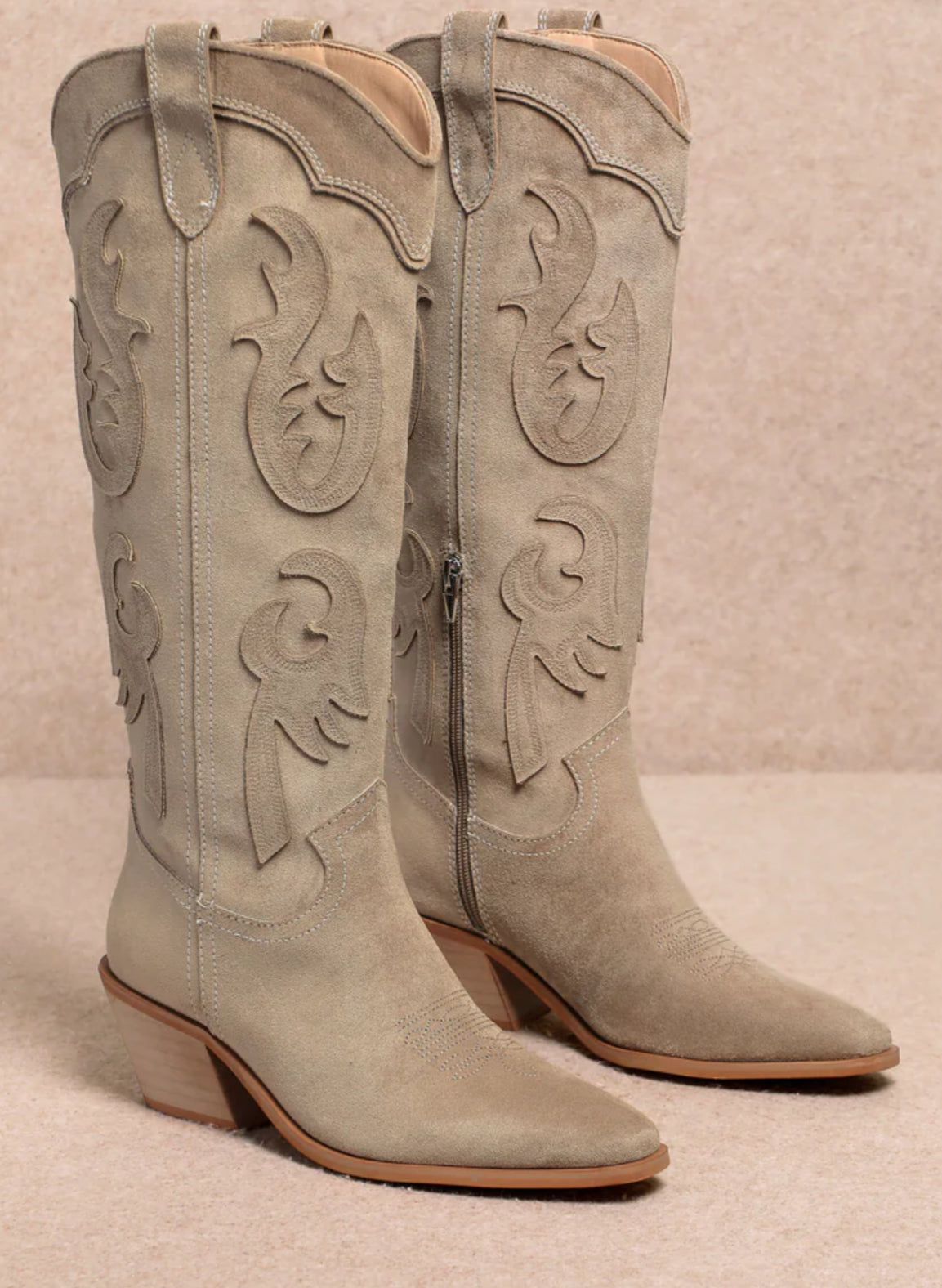 Taupe Western Boots