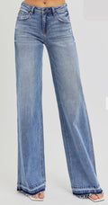 Risen Low Rise Wide Leg Released Hem