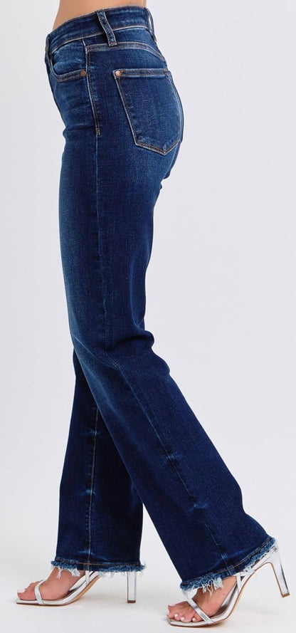 Judy Blue Straight Leg w/Raw Hem