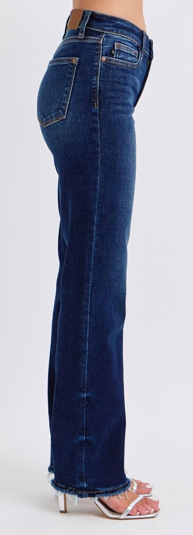 Judy Blue Straight Leg w/Raw Hem