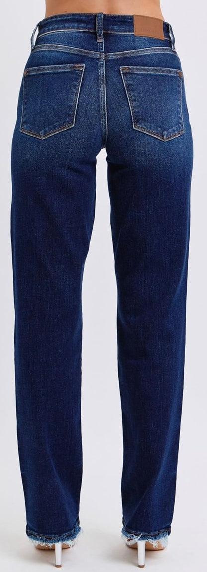 Judy Blue Straight Leg w/Raw Hem