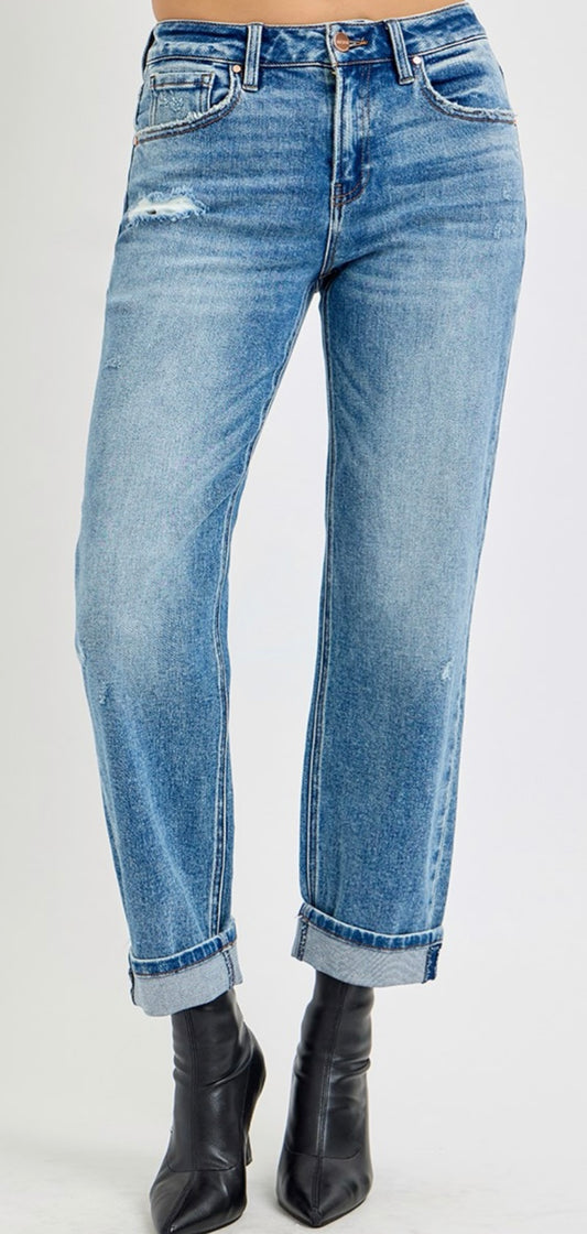 Risen HR Ankle Boyfriend Distressed