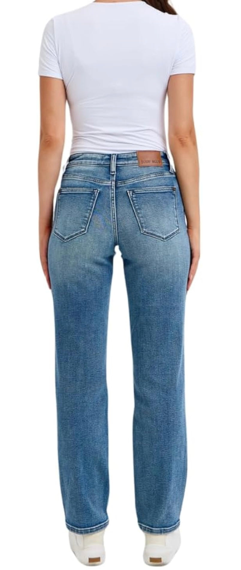 Judy Blue Mid Rise Distressed Relaxed Fit
