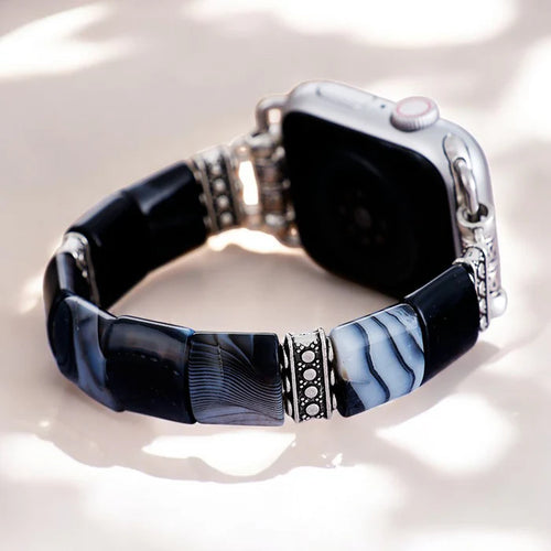Bohemian Noir Stretch Apple Watch Strap