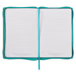 Trust in the Lord Teal Floral Faux Leather Journal with Zipper Closure - Proverbs 3:5