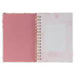 His Grace is Enough Blush Pink Floral Large Spiral Journal - 2 Corinthians 12:9