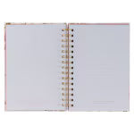 His Grace is Enough Blush Pink Floral Large Spiral Journal - 2 Corinthians 12:9