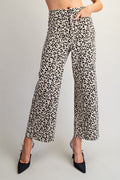 Leopard Printed Zipper Front Pants