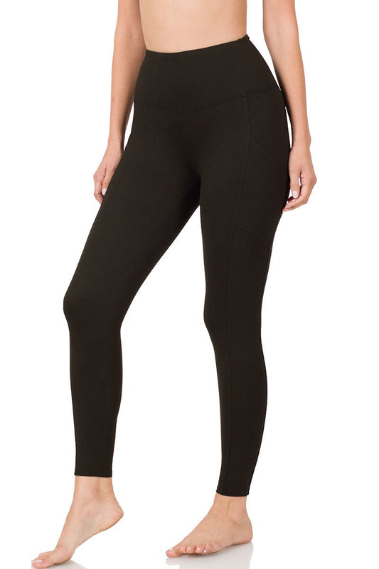 Black Brushed TC Microfiber Leggings