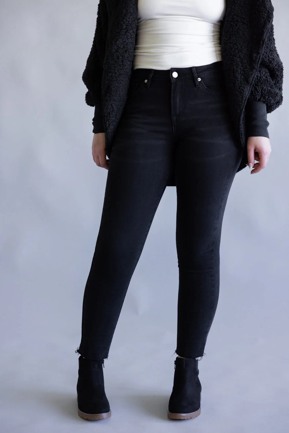 Moon Black High Rise Straight Leg