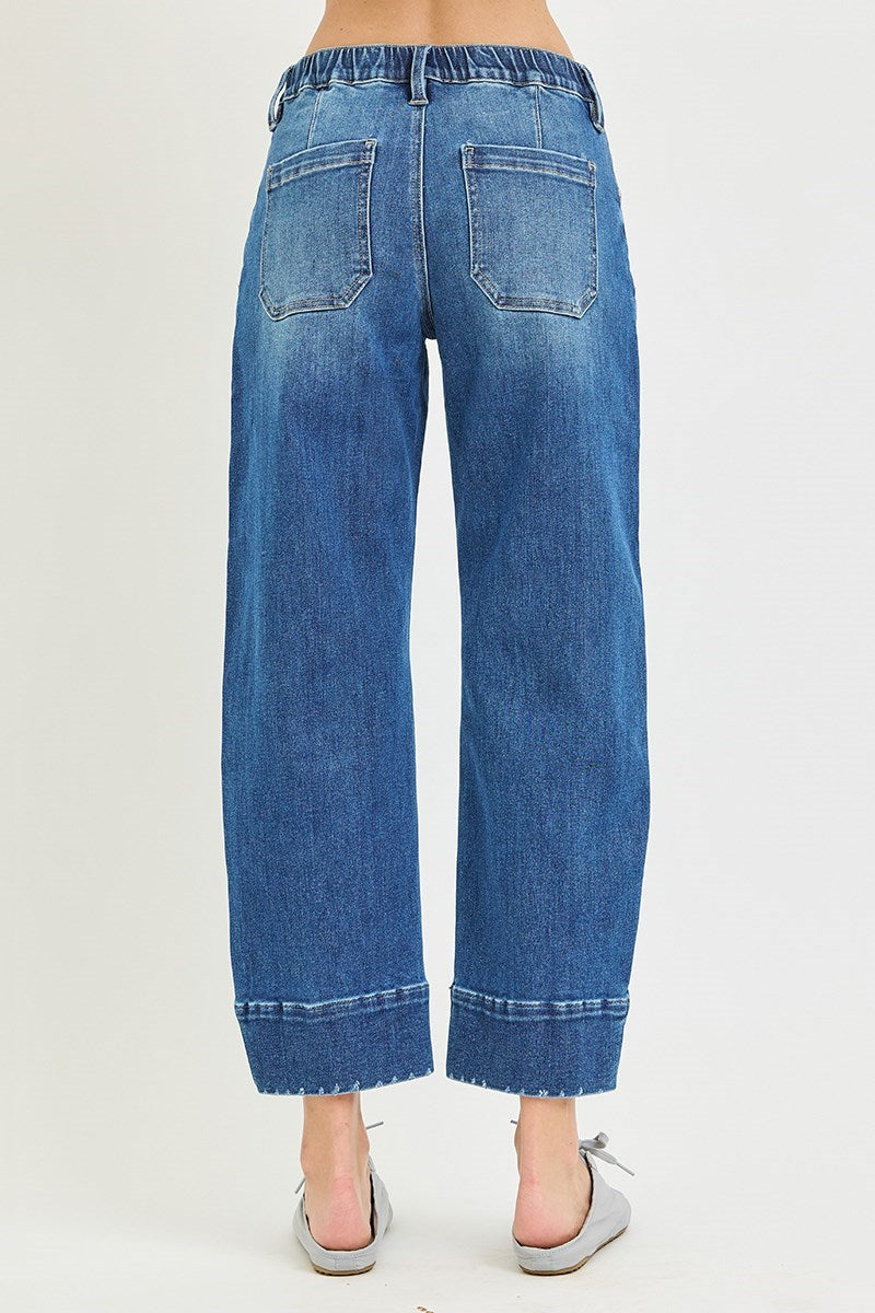 Medium Slouchy Crop Barrel Jeans