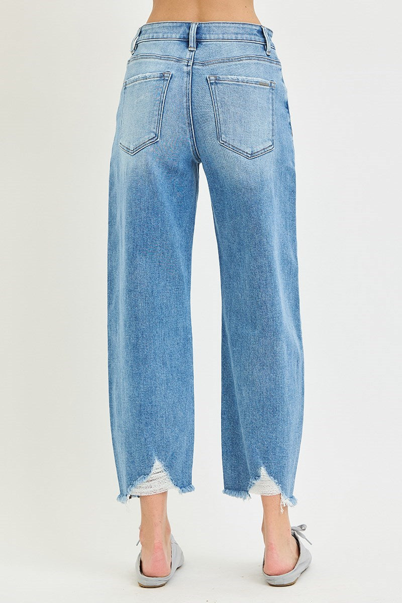 Slouchy Crop Barrel Jeans