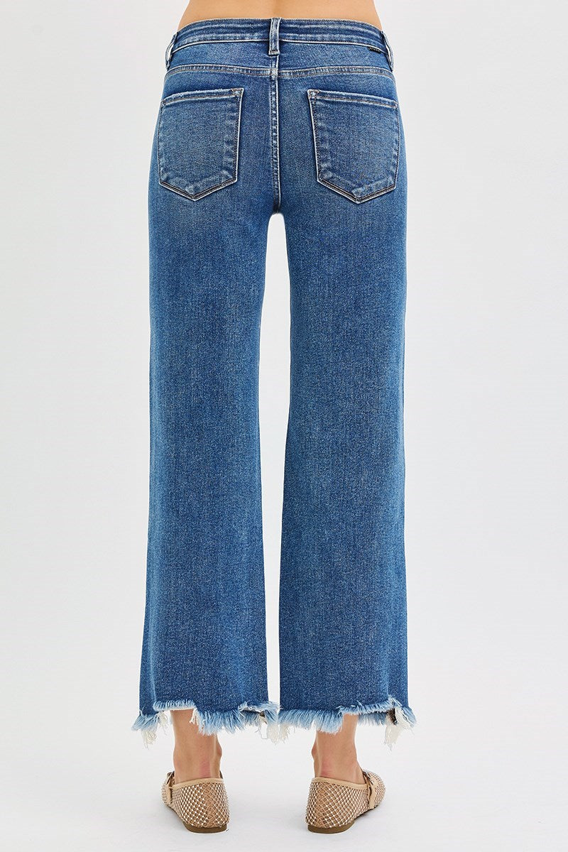 Risen MR Crop Straight Jeans - Dark