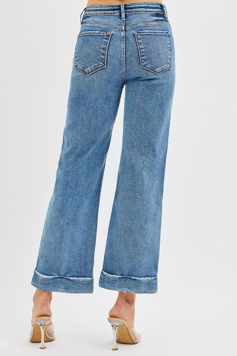 RISEN MR CROP STRAIGHT WITH TAYLOR CUFFED JEANS