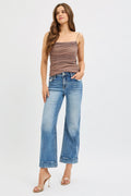 RISEN MR CROP STRAIGHT WITH TAYLOR CUFFED JEANS