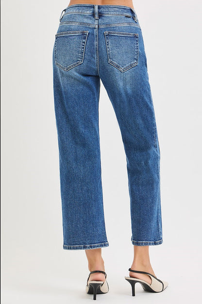 Risen HR Crop Straight Jeans