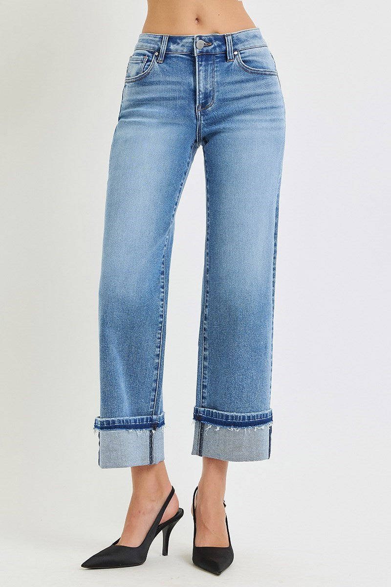 MR Ankle Straight Cuffed Jean