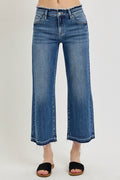 Risen MR Crop Wide Shadow Hem Jeans - Medium