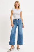 TC Mid Rise Crop Wide Pintuck Front
