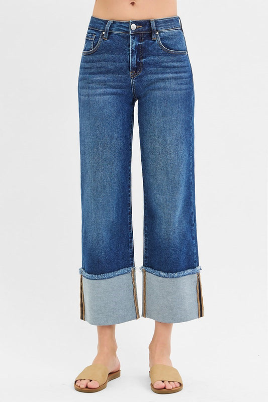 MR Crop Wide Cuffed Jeans